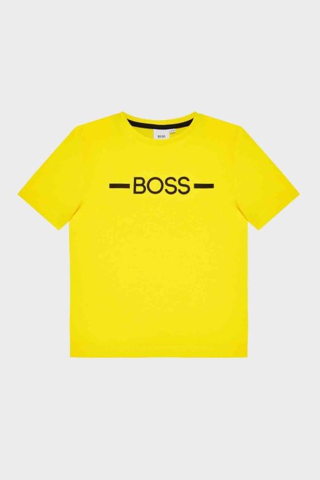 Hugo Boss Pamuklu Bisiklet Yaka Çocuk T Shirt 25G97/553 YELLOW SARI - Hugo Boss