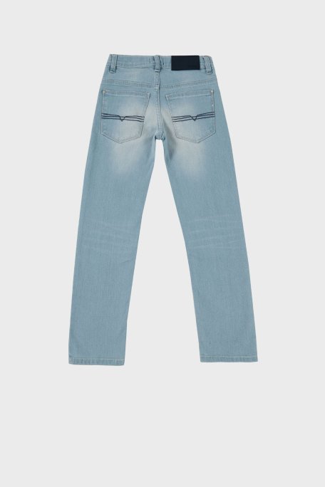 Hugo Boss Streç Pamuklu Regular Fit Çocuk Jeans 24713 Z25 Kot Pantolon 24713/Z25 STONE Buz Mavisi - Hugo Boss (1)