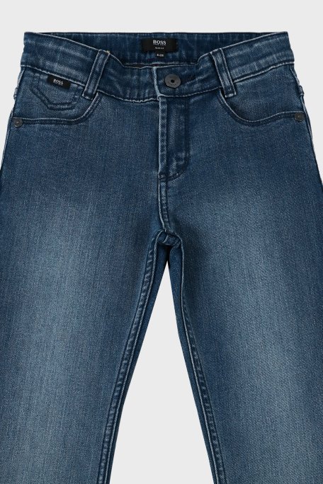 Hugo Boss Streç Pamuklu Slim Fit Çocuk Jeans 24710 Z07 Kot Pantolon 24710/Z07 STONE MAVİ - Hugo Boss (1)