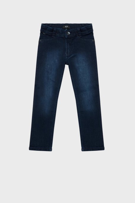 Hugo Boss Streç Pamuklu Slim Fit Çocuk Jeans Kot Pantolon 24710/Z09 RINSE WASH LACİVERT - Hugo Boss