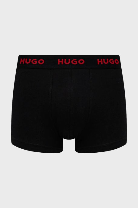 Hugo Desenli Streç Pamuklu 3 Pack Erkek Boxer 50532550 986 SİYAH - Hugo (1)