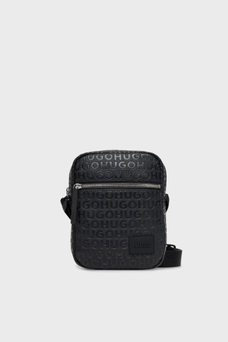 Hugo Jakarlı Logo Baskılı Ayarlanabilir Askılı Erkek Çanta 50547249 001 SİYAH - Hugo