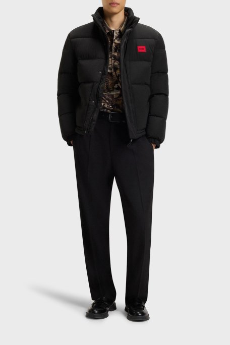 Hugo Kapitoneli Regular Fit Dik Yaka Su İtici Erkek Mont 50547887 001 SİYAH - Hugo (1)