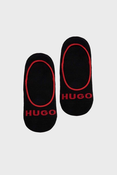 Hugo Logolu % 100 Pamuk Babet 3 Pack Erkek Çorap 50514921 001 SİYAH - Hugo