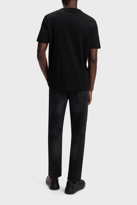 Hugo Logolu % 100 Pamuk Regular Fit Bisiklet Yaka Erkek T Shirt 50553124 001 SİYAH - Hugo (1)