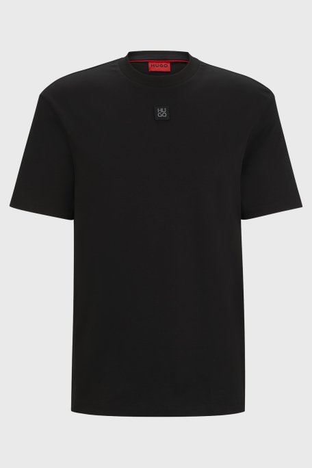 Hugo Logolu Bisiklet Yaka % 100 Pamuk Regular Fit Erkek T Shirt 50505201 001 SİYAH - Hugo (1)