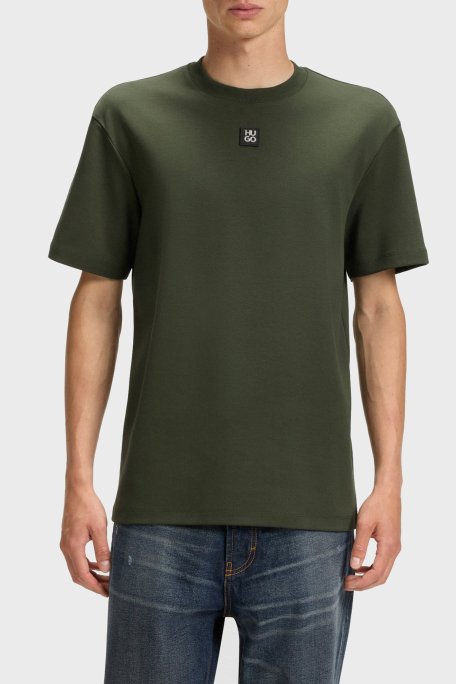 Hugo Logolu Bisiklet Yaka % 100 Pamuk Regular Fit Erkek T Shirt 50505201 309 YEŞİL - Hugo