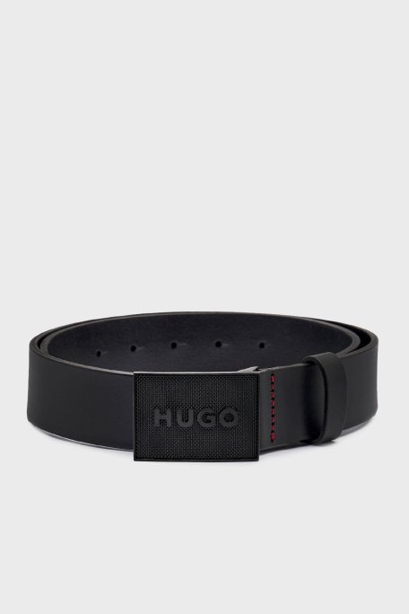 Hugo Logolu Deri Erkek Kemer 50548359 001 SİYAH - Hugo