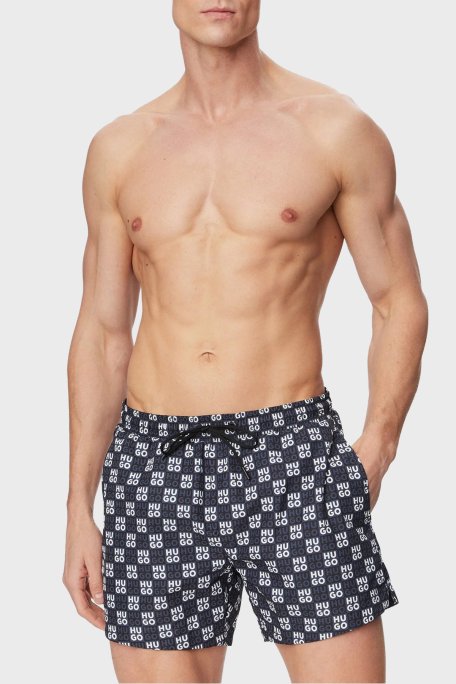 Hugo Logolu Hızlı Kuruyan Erkek Deniz Şortu 50556792 411 LACİVERT - Hugo (1)