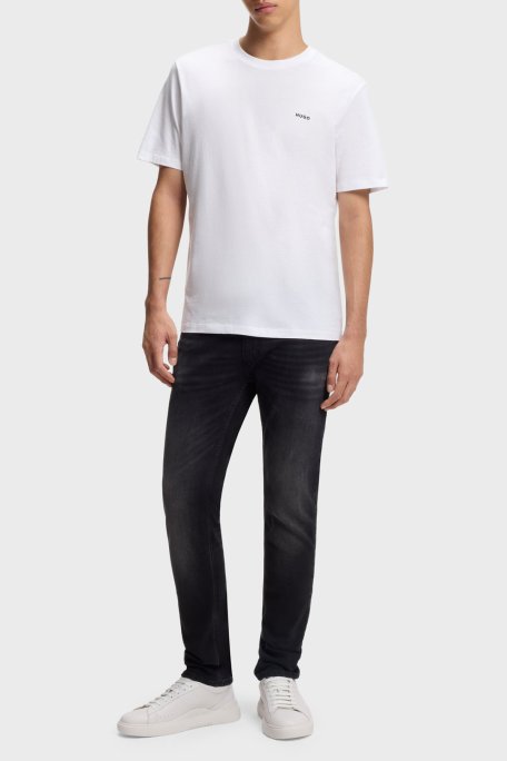 Hugo Logolu Pamuklu Regular Fit Bisiklet Yaka Erkek T Shirt 50466158 100 BEYAZ - Hugo (1)