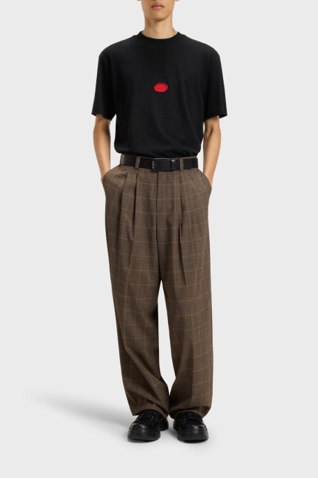 Hugo Logolu Pamuklu Relaxed Fit Bisiklet Yaka Erkek T Shirt 50546716 001 SİYAH - Hugo (1)