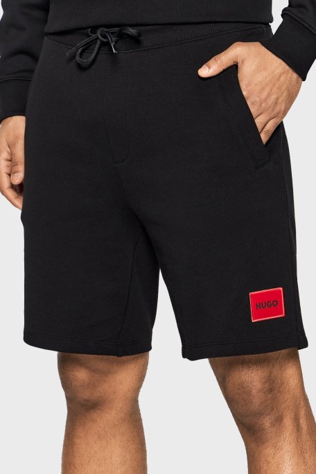 Hugo Logolu Regular Fit Belden Bağlamalı % 100 Pamuk Erkek Short 50466196 001 SİYAH - Hugo (1)