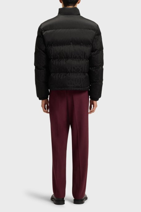 Hugo Logolu Regular Fit Dik Yaka Su İtici Şişme Erkek Mont 50549096 001 SİYAH - Hugo (1)