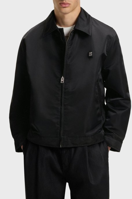 Hugo Logolu Regular Fit Su İtici Gömlek Yaka Erkek Ceket 50541595 001 SİYAH - Hugo