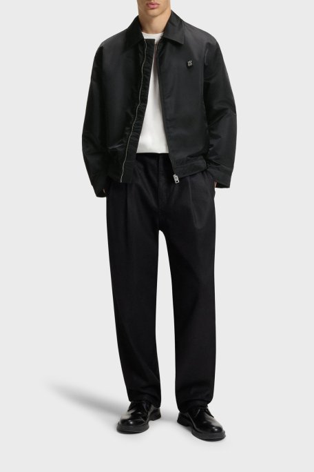 Hugo Logolu Regular Fit Su İtici Gömlek Yaka Erkek Ceket 50541595 001 SİYAH - Hugo (1)