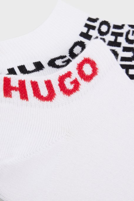 Hugo Logolu Streç Pamuklu 2 Pack Erkek Çorap 50520998 100 BEYAZ - Hugo (1)