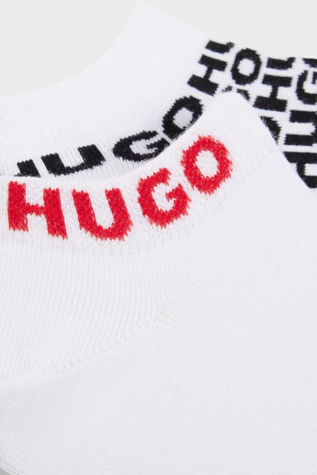 Hugo Logolu Streç Pamuklu 2 Pack Erkek Çorap 50520998 100 BEYAZ - Hugo (1)