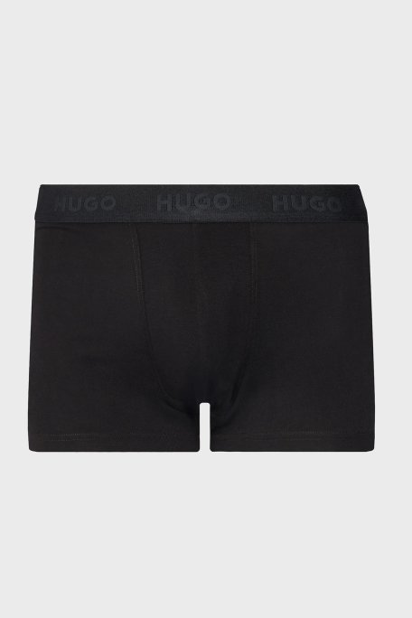 Hugo Logolu Streç Pamuklu 3 Pack Erkek Boxer 50532611 009 SİYAH - Hugo (1)