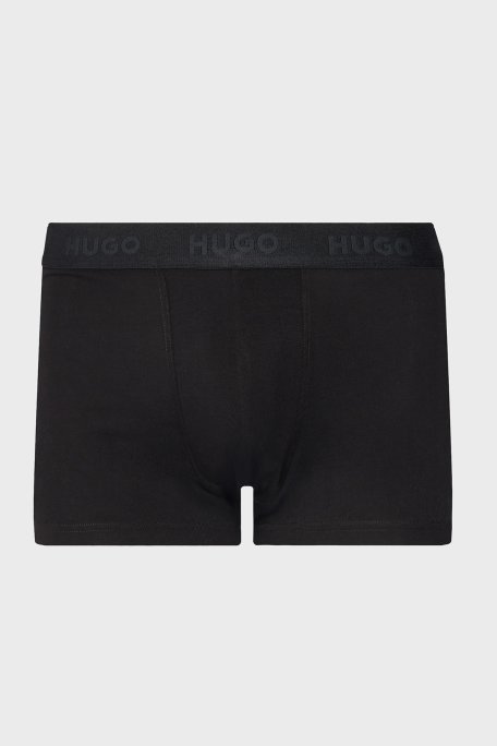 Hugo Logolu Streç Pamuklu 3 Pack Erkek Boxer 50532611 009 SİYAH - Hugo (1)