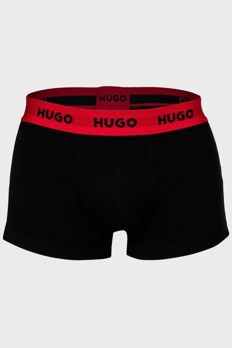 Hugo Logolu Streç Pamuklu 3 Pack Erkek Boxer 50532611 977 SİYAH - Hugo (1)