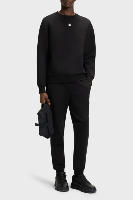 Hugo Logolu Streç Pamuklu Relaxed Fit Normal Bel Jogger Erkek Pantolon 50533695 002 SİYAH - Hugo (1)