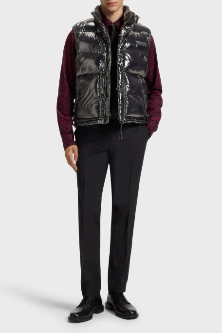 Hugo Logolu Su İtici Regular Fit Parlak Şişme Erkek Yelek 50547981 001 SİYAH - Hugo (1)