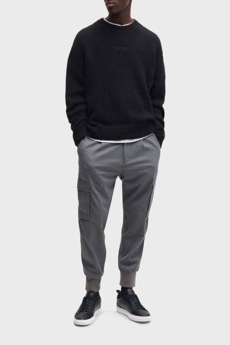 Hugo Monogram Logo Baskılı Kalın Taban Sneaker Erkek Ayakkabı 50531398 001 SİYAH - Hugo (1)