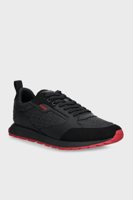 Hugo Monogram Logo Baskılı Sneaker Erkek Ayakkabı 50536205 006 SİYAH - Hugo (1)