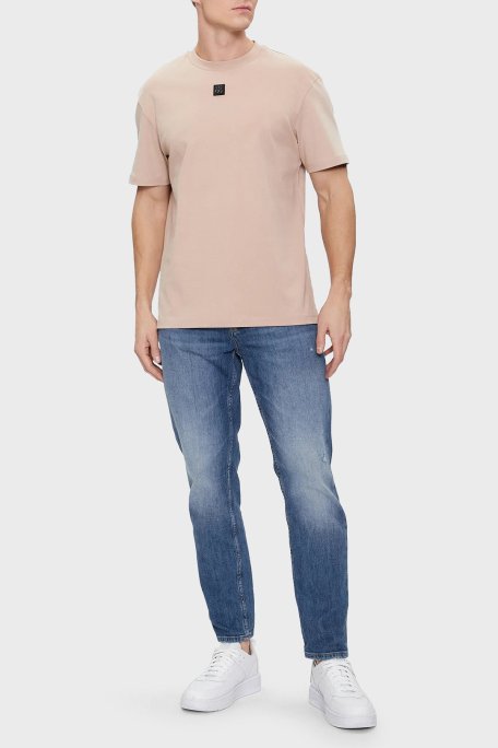 Hugo Pamuklu Bisiklet Yaka Regular Fit Erkek T Shirt 50505201 267 BEJ - Hugo (1)