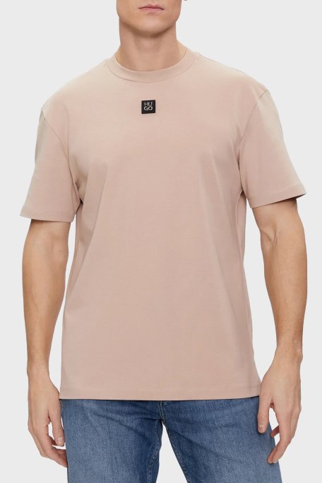 Hugo Pamuklu Bisiklet Yaka Regular Fit Erkek T Shirt 50505201 267 BEJ - Hugo