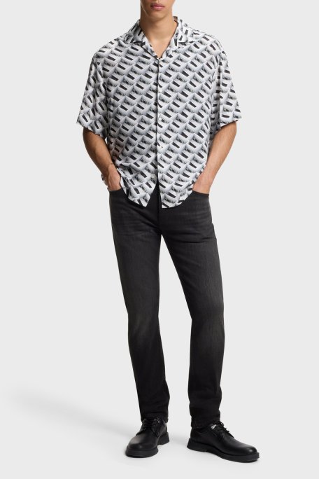 Hugo Pamuklu Esnek Kumaştan Slim Fit Dar Paça Jeans Erkek Kot Pantolon 50555179 021 KOYU GRİ - Hugo (1)