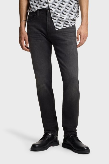 Hugo Pamuklu Esnek Kumaştan Slim Fit Dar Paça Jeans Erkek Kot Pantolon 50555179 021 KOYU GRİ - Hugo