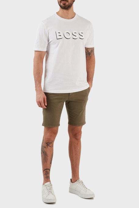 Hugo Pamuklu Normal Bel Slim Fit Chino Erkek Short 50471182 345 HAKİ - Hugo