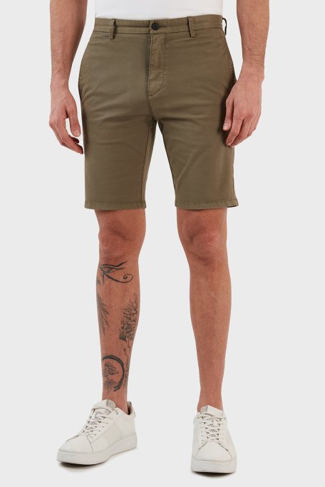 Hugo Pamuklu Normal Bel Slim Fit Chino Erkek Short 50471182 345 HAKİ - Hugo (1)