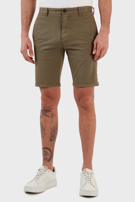 Hugo Pamuklu Normal Bel Slim Fit Chino Erkek Short 50471182 345 HAKİ - Hugo (1)