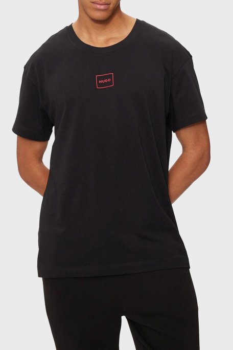 Hugo Pamuklu Regular Fit Bisiklet Yaka Logolu Erkek T Shirt 50525236 001 SİYAH - Hugo