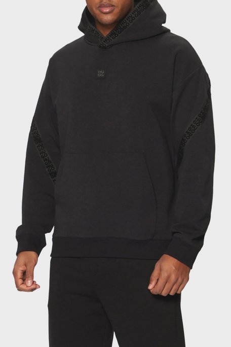 Hugo Pamuklu Regular Fit Kapüşonlu Logolu Erkek Sweat 50521429 001 SİYAH - Hugo