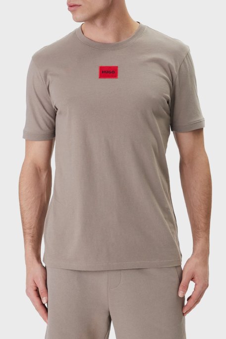 Hugo Pamuklu Regular Fit Logolu Bisiklet Yaka Erkek T Shirt 50447978 237 ANTRASİT - Hugo