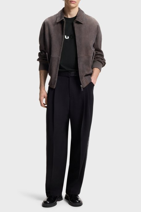 Hugo Pamuklu Regular Fit Logolu Bisiklet Yaka Erkek T Shirt 50557437 001 SİYAH - Hugo (1)