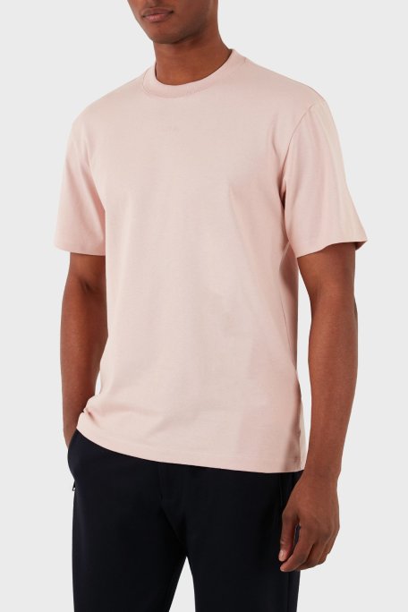 Hugo Pamuklu Relaxed Fit Erkek T Shirt 50488330 681 PUDRA - Hugo