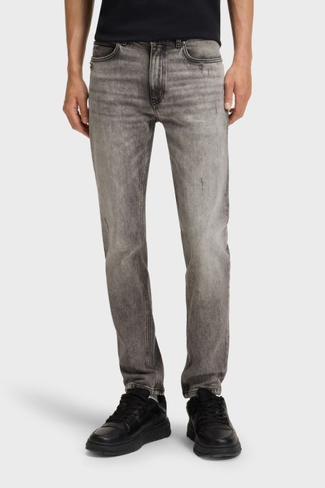 Hugo Pamuklu Slim Fit Normal Bel Dar Paça Jeans Erkek Kot Pantolon 50542687 041 GRİ - Hugo (1)