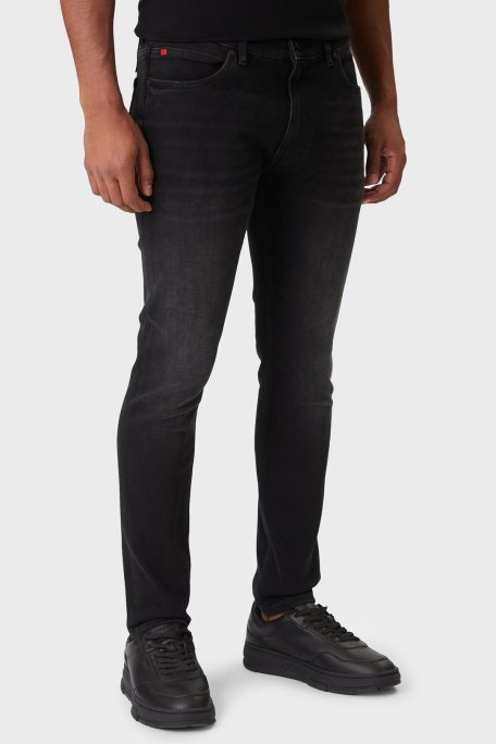 Hugo Pamuklu Slim Fit Normal Bel Dar Paça Jeans Erkek Kot Pantolon 50547254 005 SİYAH - Hugo