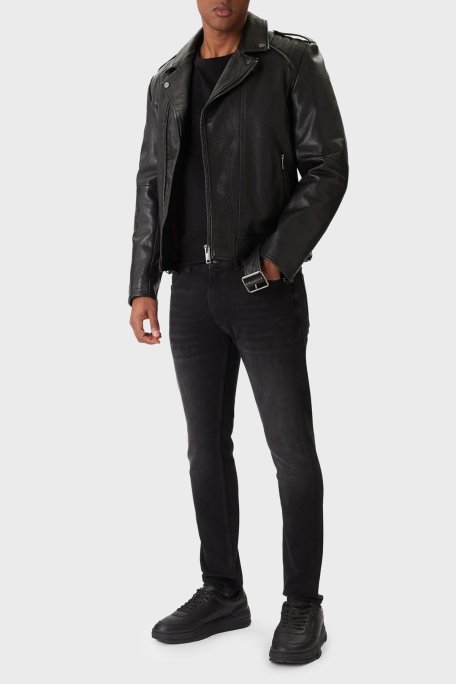 Hugo Pamuklu Slim Fit Normal Bel Dar Paça Jeans Erkek Kot Pantolon 50547254 005 SİYAH - Hugo (1)