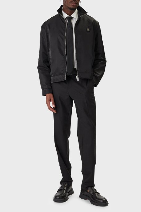 Hugo Regular Fit Dik Yaka Logolu Erkek Mont 50552664 001 SİYAH - Hugo (1)