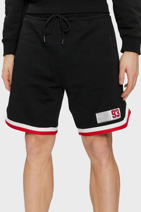 Hugo Şeritli % 100 Pamuk Relaxed Fit Normal Bel Erkek Short 50510163 001 SİYAH - Hugo