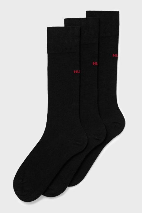 Hugo Streç Pamuklu 2 Pack Uzun Erkek Çorap 50493253 001 SİYAH - Hugo (1)