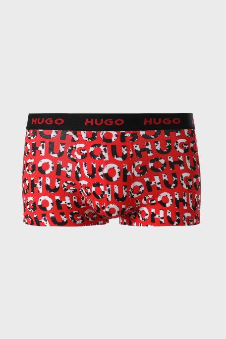 Hugo Streç Pamuklu 3 Pack Erkek Boxer 50480170 306 Siyah-Kırmızı-Haki - Hugo (1)