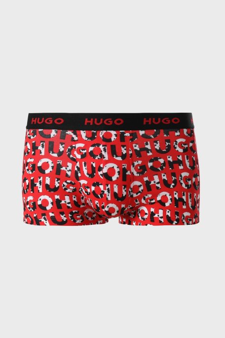 Hugo Streç Pamuklu 3 Pack Erkek Boxer 50480170 306 Siyah-Kırmızı-Haki - Hugo (1)