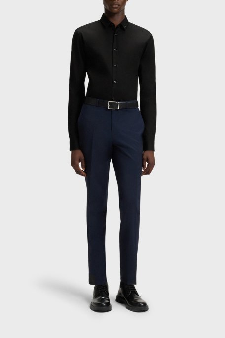 Hugo Streç Pamuklu Ekstra Slim Fit Klasik Yaka Erkek Gömlek 50475678 001 SİYAH - Hugo (1)