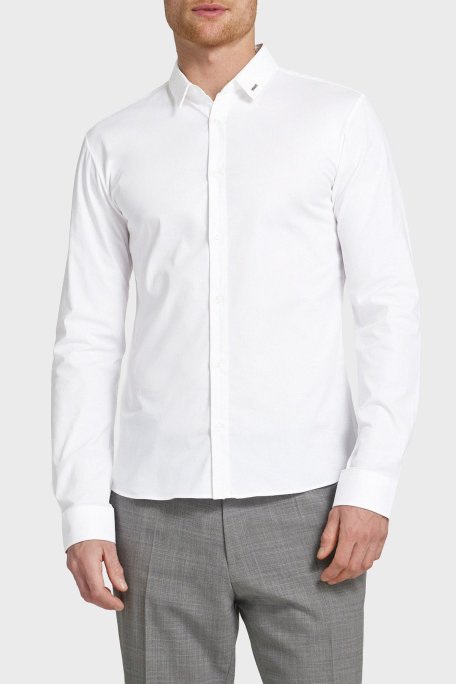Hugo Streç Pamuklu Ekstra Slim Fit Klasik Yaka Erkek Gömlek 50475678 199 BEYAZ - Hugo